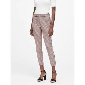 Banana Republic Mid Rise Skinny Sloan Pants Size 12 Bi Stretch Houndstooth NWT